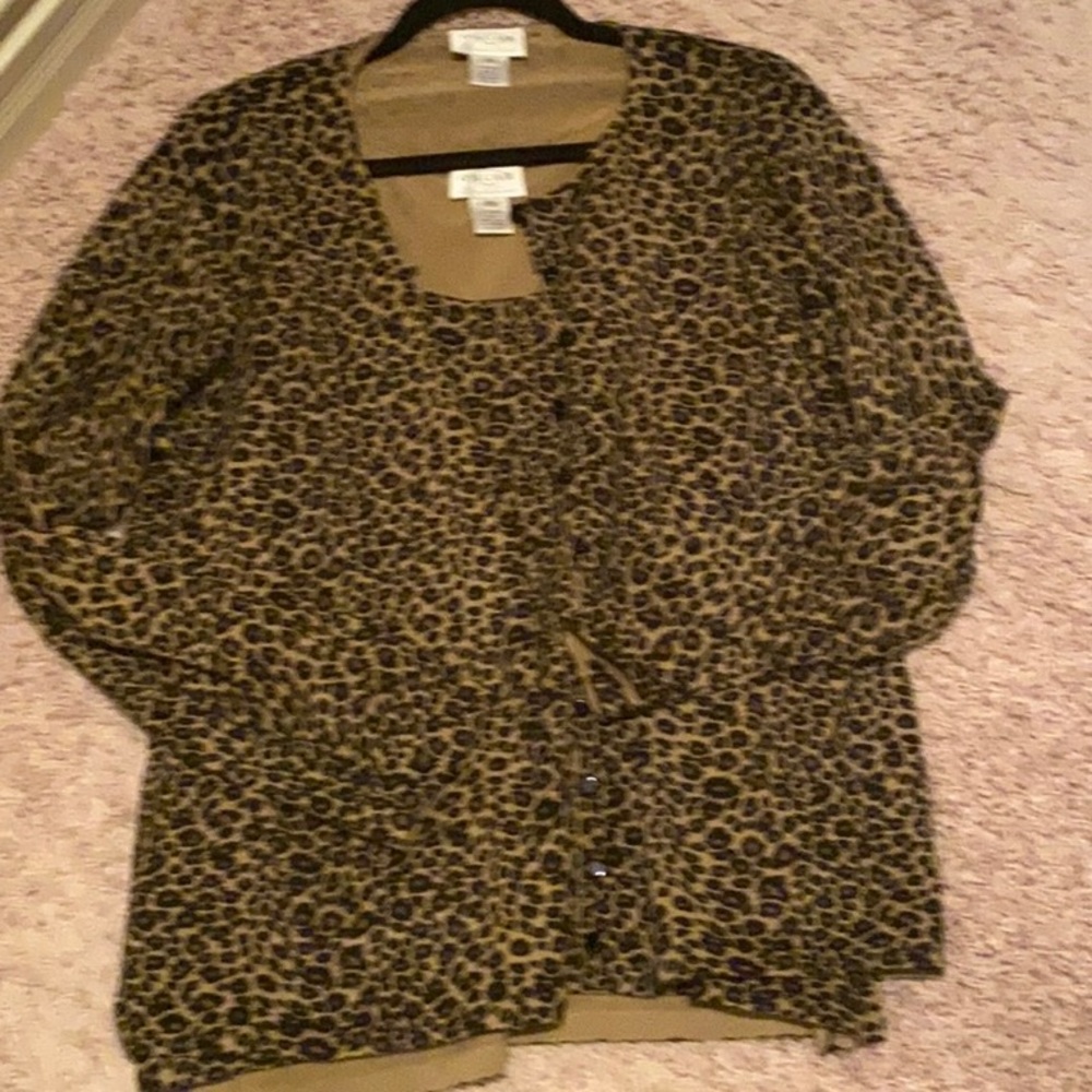 2 piece cardigan set with sleeveless tank